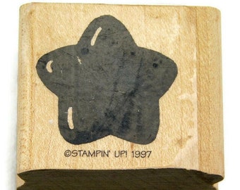 Star Rubber Stamp - Solid Star Stamp - Stampin Up Stamps - Wood Mount Stamp