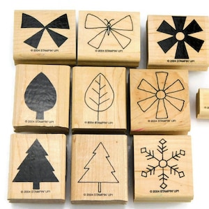 Stampin Up Stamps - Vormen en schaduwen - Stempelset - Op hout gemonteerde stempels