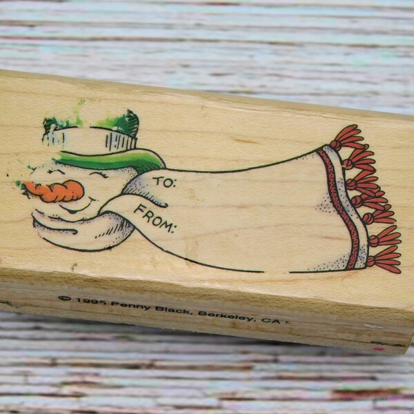 Penny Black Wood Mounted Rubber Stamp - Ode To Christmas Design For Card Making