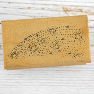 Rubberstempel Shooting Stars – Starry Sky Trail by Image Encore – Celestial-stempel voor kaarten maken, scrapbooking, gemengde techniek