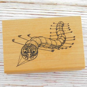 Good Stamps Stamp Goods Rubber Stamp – Chinese Dragon or Surreal Creature Design - Wood Mounted Stamp