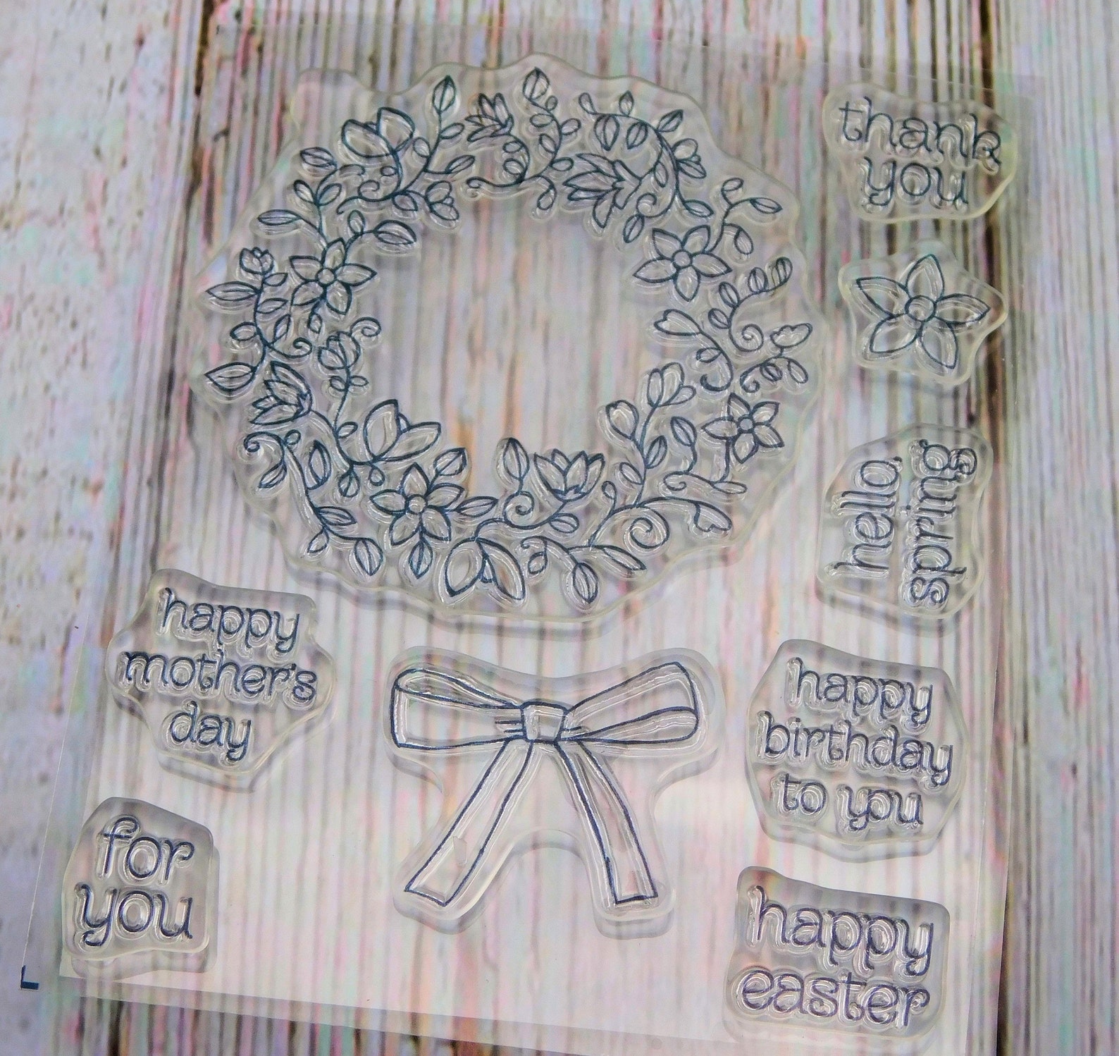 Stampin up Stamps Circle of Spring Clear Cling Stamp Set - Etsy