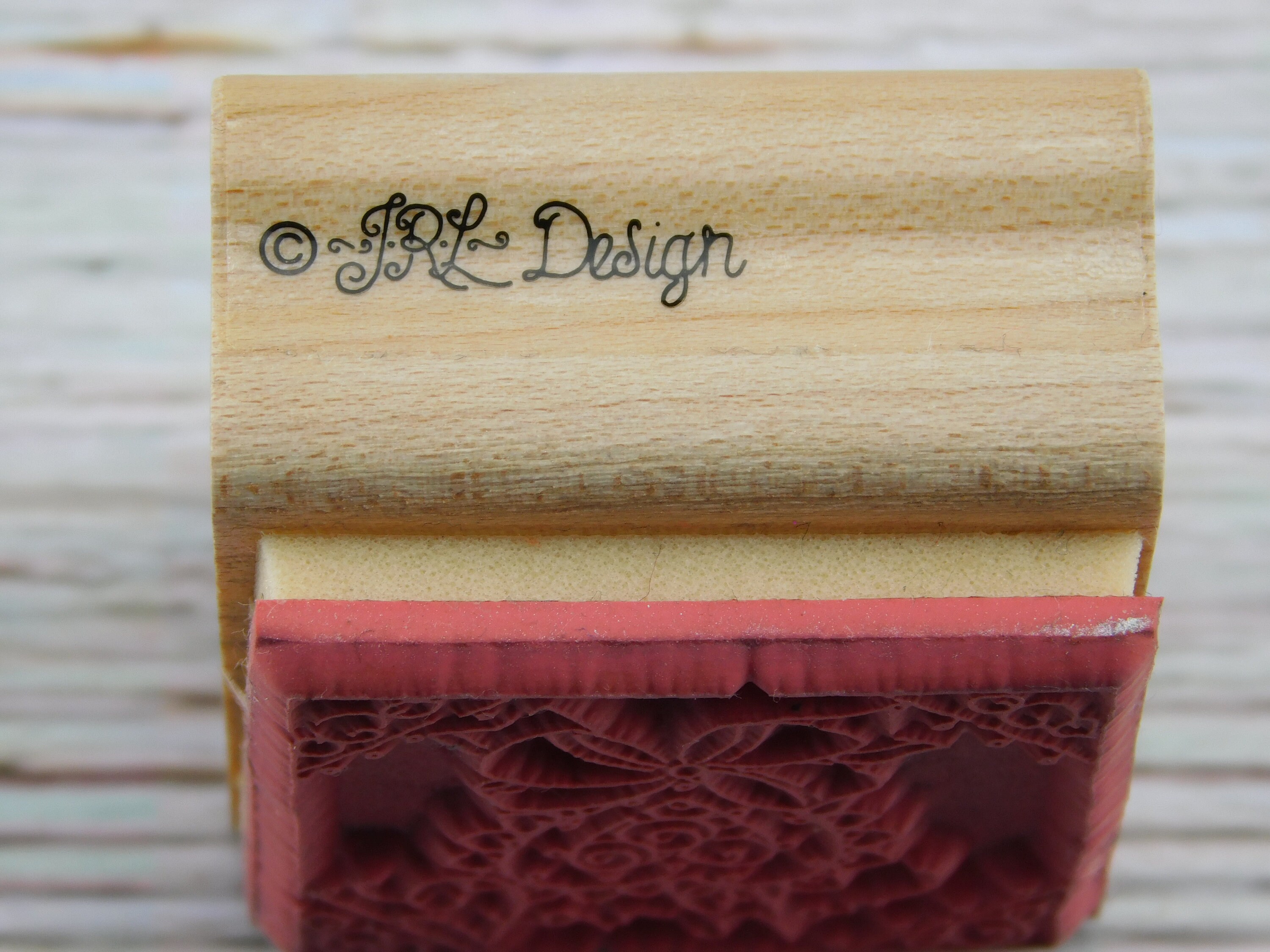 For You Stamp - Text Rubber Stamp - Heart With Flowers - JRL Design ...
