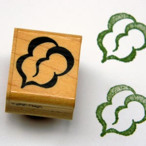 Leaf Rubber Stamp - Small Leaf Stamp - JRL Design Stamp - Wood Mounted Stamp