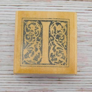 Monogramm Stempel - Initial I Stempel - Anitas Stempel - Auf Holz montierter Stempel
