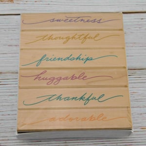 Stempel Set Sentiment - Handgezeichnete Beschriftungen - Hero Arts Stempel - Holzstempel