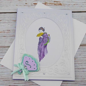 Geisha Birthday Card - Japanese Geisha Girl - Birthday Greeting Card - Handmade Card