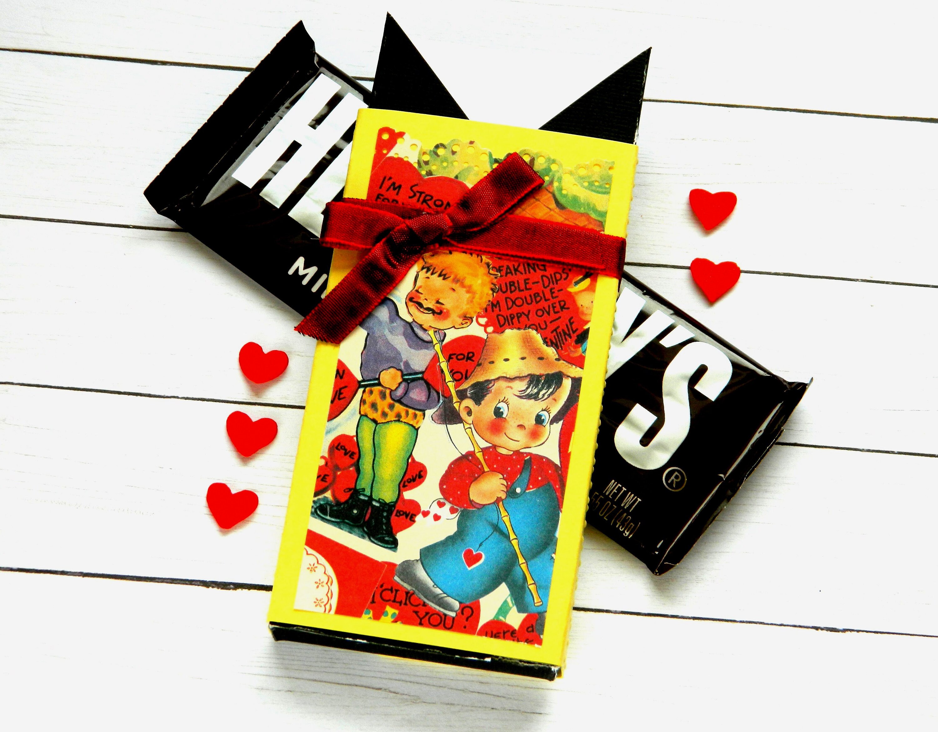 Valentine Treat Box Candy Bar Box Chocolate Bar Holder Etsy