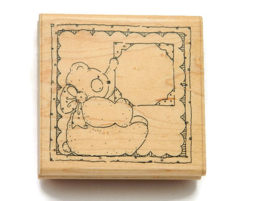 Teddy Bear Stamps JRL Design Stamp Little Bear Frame Cute Rubber Stamps