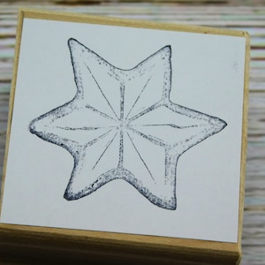Starfish Rubber Stamp - Sea Star Stamp - Sea Animal Stamp - Wood Mount Stamp