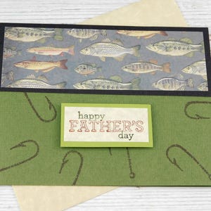 Biglietto di auguri fatto a mano per la festa del papà – Tema Gone Fishing