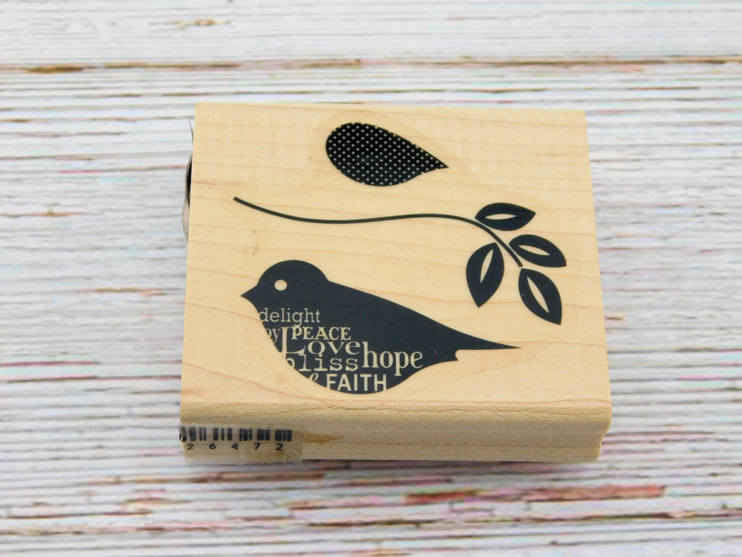 Bird Rubber Stamp - Blissful Bird - Stampin Up Stamps - Woodblock Stamp