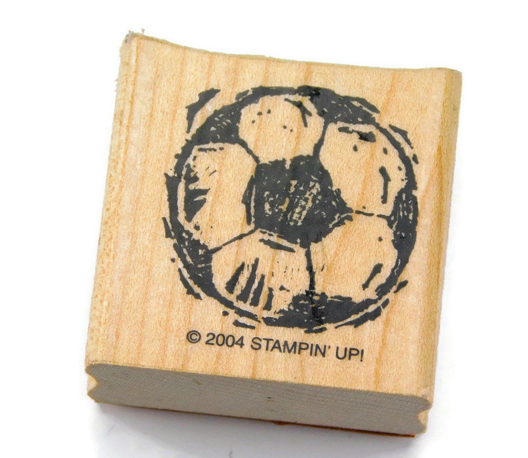 Soccer Ball Stamp Soccer Rubber Stamp Stampin up Stamps Etsy