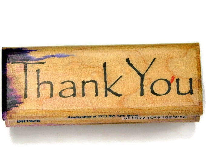 Thank You Stamp Text Rubber Stamp Stampabilities Stamp - Etsy
