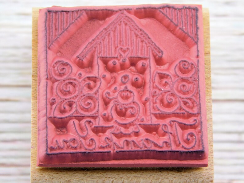 Thank You Rubber Stamp - Text Stamp - Birdhouse Stamp - JRL Design ...