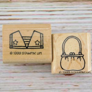 Taschenstempel - Kragenstempel - Stampin Up Stempel - Papierpuppen - Holzstempel