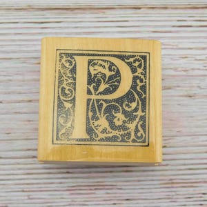 Monogramm P Stempel - Anita’s Stamps - Holzstempel