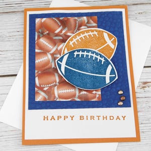 Cartão de aniversário feito à mão – Tema de futebol - Cartão de felicitações de aniversário