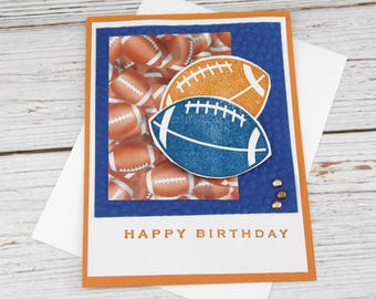 Handcrafted Birthday Card – Football Theme - Bday Greeting Card