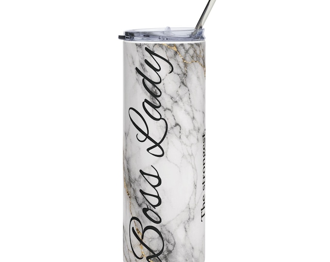 Featured listing image: Personalized Boss Lady Doctor Tumbler, Stainless Steel 20oz | Medical Physician