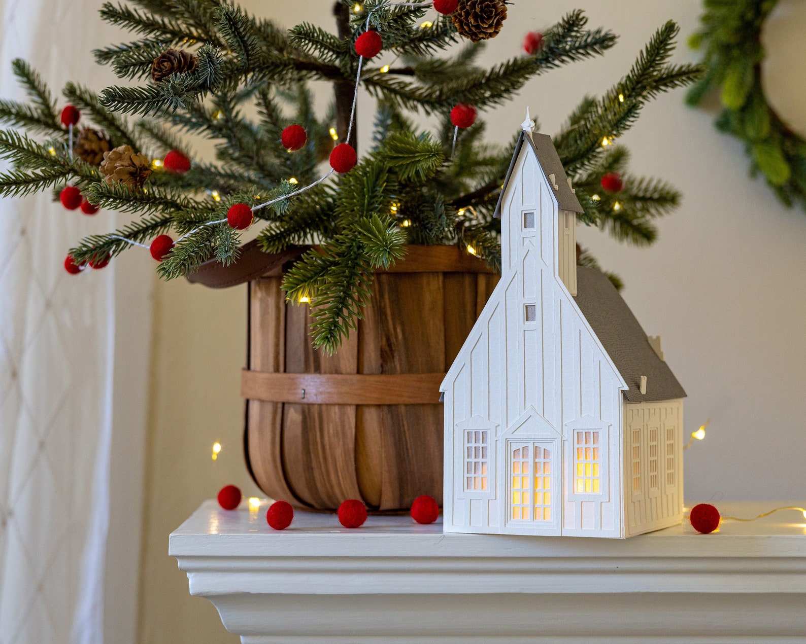Nordic Tea Light Church Scandinavian Chapel Handmade From Etsy