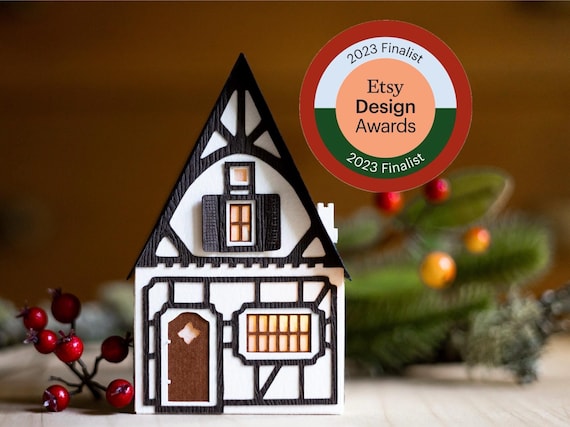 Magical Christmas Village House - Etsy Design Awards finalist