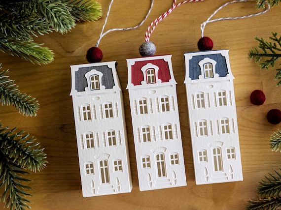 Paris Christmas Ornament - handmade of beauty detailed paper, unique for the traveler