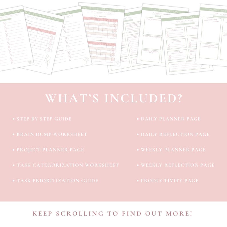 ADHD Task Planner Printable | Complete Monthly, Daily & Weekly Planning ...
