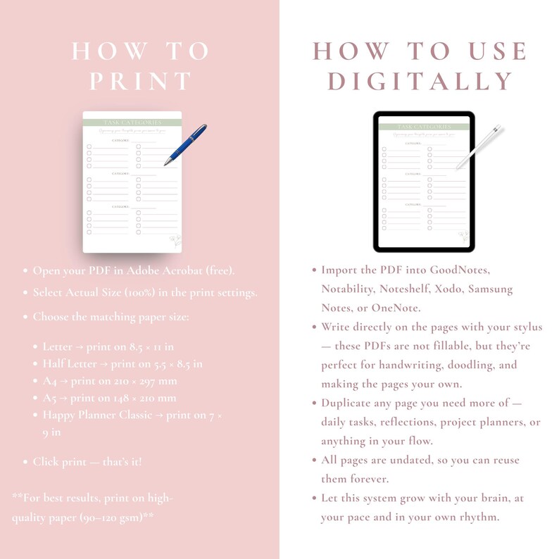 ADHD Project Planner Printable | Project Breakdown Page for ADHD | Task ...