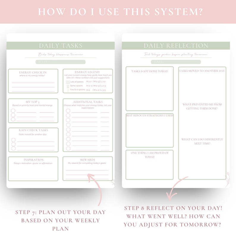 ADHD Task Planner Printable | Complete Monthly, Daily & Weekly Planning ...