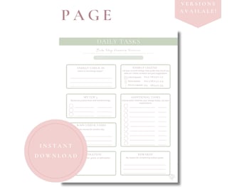 ADHD Daily Planner Printable | Daily Task Page with Energy Check In | Digital Planner Page | Instant Download