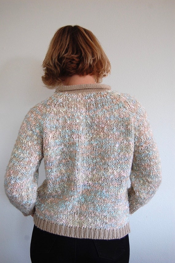 Vintage 80s Pastel Sweater - Baby Pink Baby Blue … - image 8