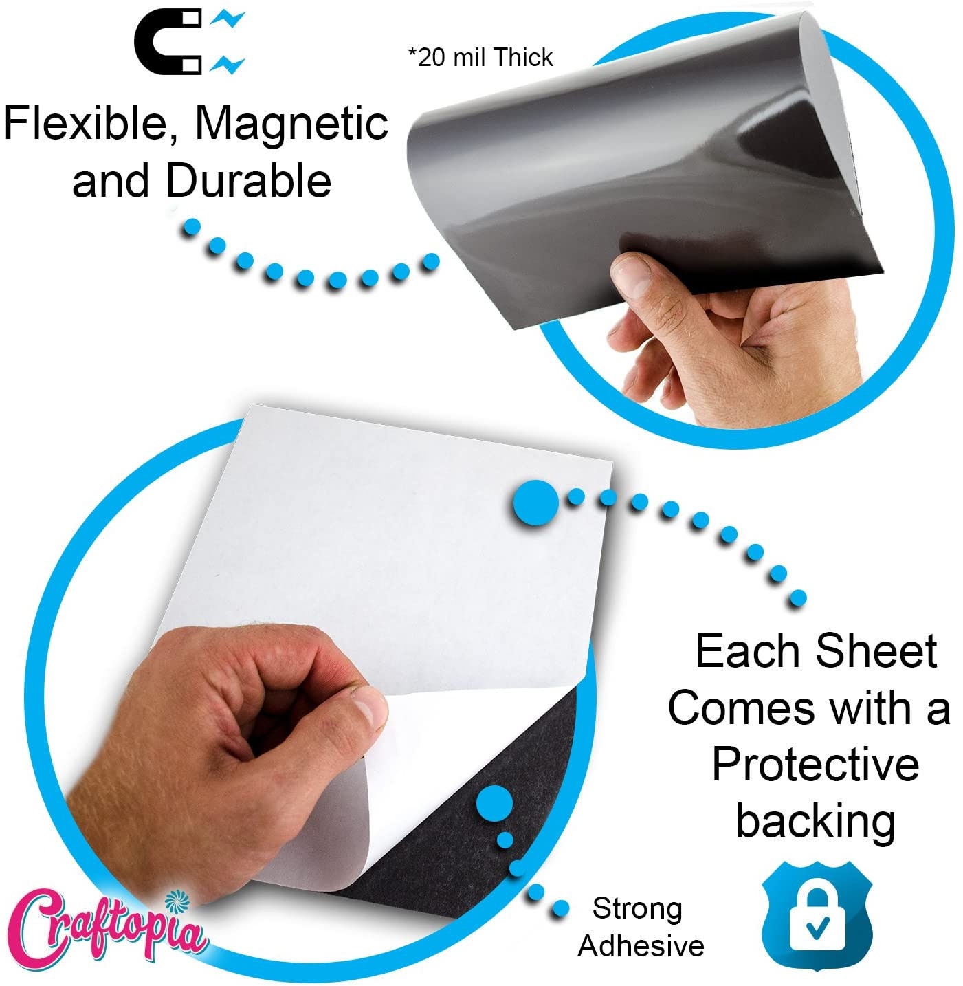 Magnet Sheet Roll, Adhesive Backing, Self-adhesive Magnetic Sheets