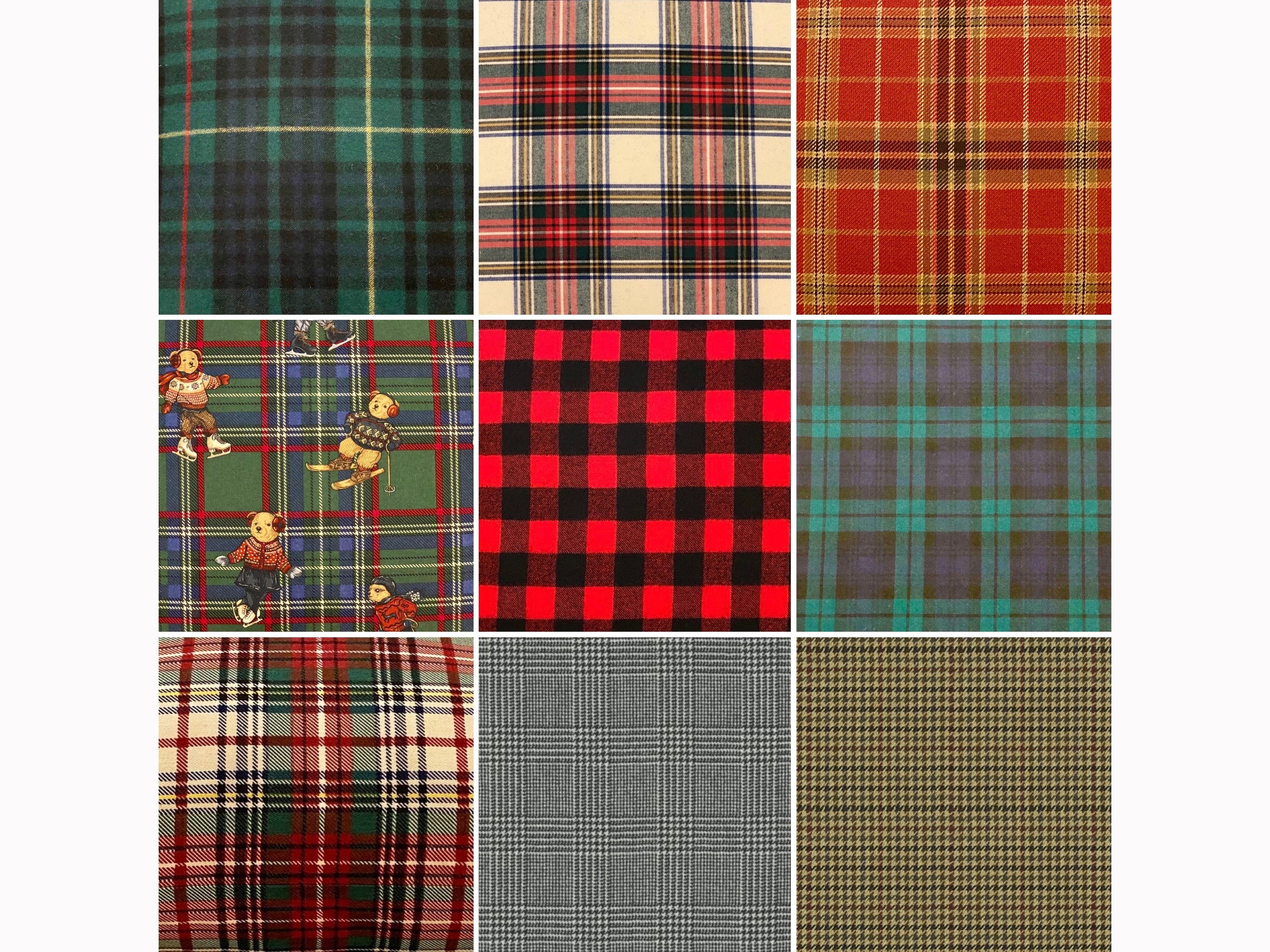 50 x 148 cm Plaid Fabric Christmas Fabric Squares Material Buffalo