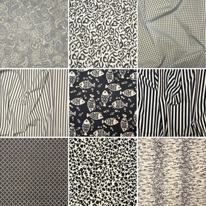 Furoshiki Cloth (BLUES) - 14 Reclaimed / Vintage Fabrics - Japanese Wrapping Cloth - Sustainable Vintage Fabric Gift Wrap