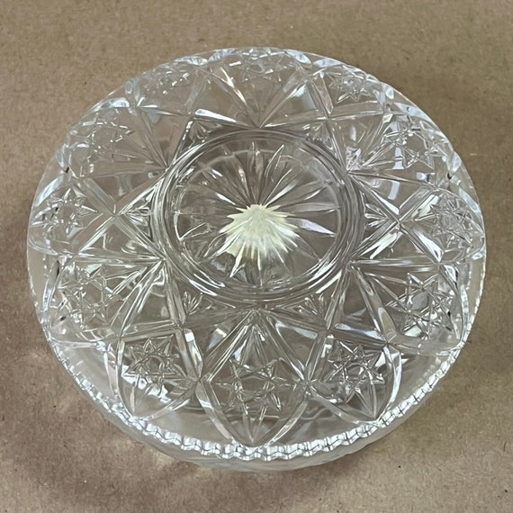 RARE Vintage Austrian Cut Glass "Dose" (Box) - Ro… - image 3