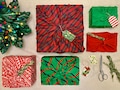 Furoshiki Cloth (REDS) - 23 Reclaimed / Vintage Fabrics - Japanese Wrapping Cloth - Sustainable Vintage Fabric Gift Wrap