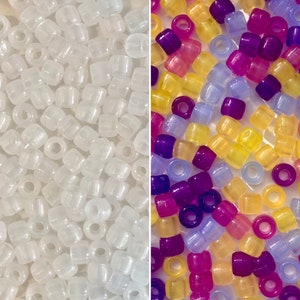 UV Sensitive Pony Beads - UV Beads for Smart Jewelry & Science Craft Projects - Photosensitive Photochromic Pigment Changes Color in Sun