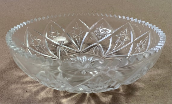 RARE Vintage Austrian Cut Glass "Dose" (Box) - Ro… - image 8