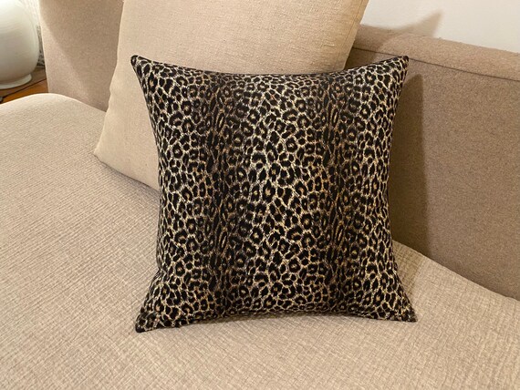  Leopard Print Decor Cotton Linen Pillow Cover Euro Throw  Pillowcase Cushion Cover Pillow Sham for Sofa Hidden Zipper 18 X 18 Inch  : Home & Kitchen