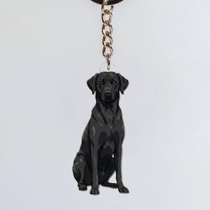 Black Labrador Key Chain Dog Gift | Pet Breed Keyring
