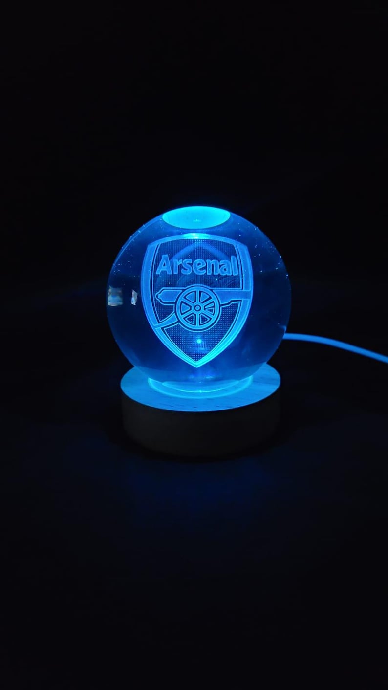 Arsenal LED Glass Globe - USB Light! - Etsy UK