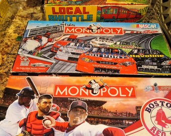 Boston Red Sox & NASCAR Monopoly Games