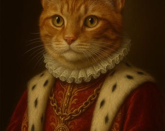 Niestandardowy królewski portret zwierzaka