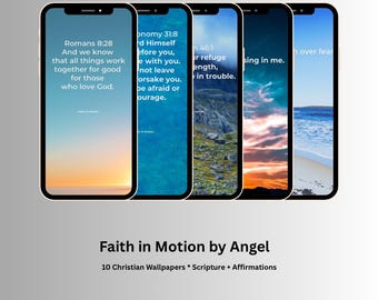 Glaube an Bewegung | 10 christliche Handy-Hintergründe | Schrift Hintergründe | iPhone & Android Lockschirme | Digitaler Download