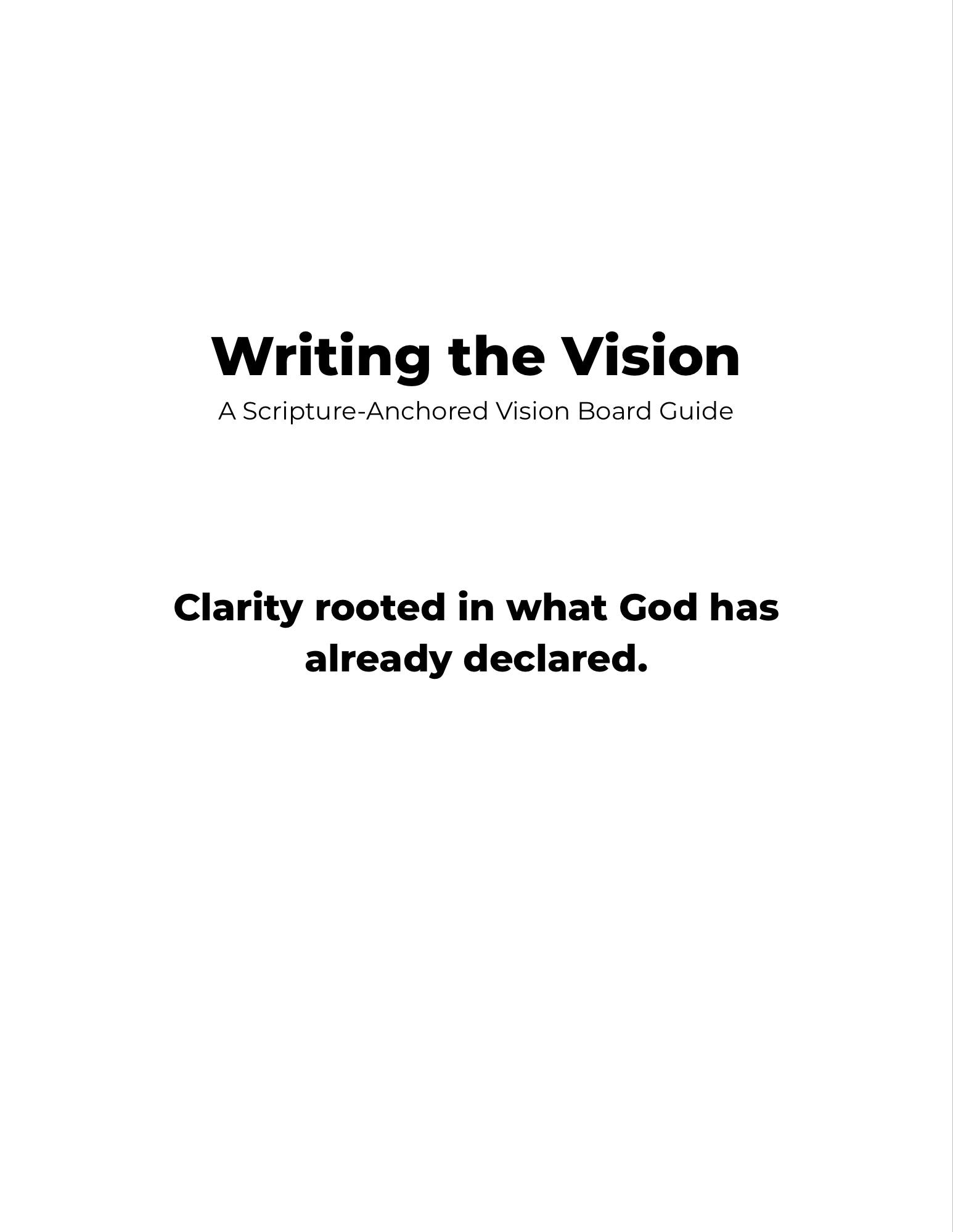 Writing The Vision Writing the Vision Bundle | Scripture-anchored Vision Board & Faith ...