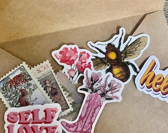 Paquete de pegatinas estéticas con nombres seleccionados