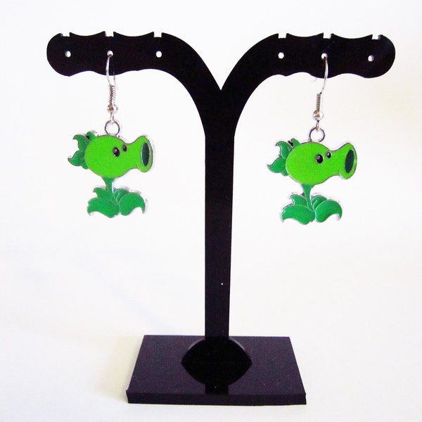 Pea Shooter Earrings,  Plants Vs Zombies Earrings, Plants Versus Zombies, Character Earrings