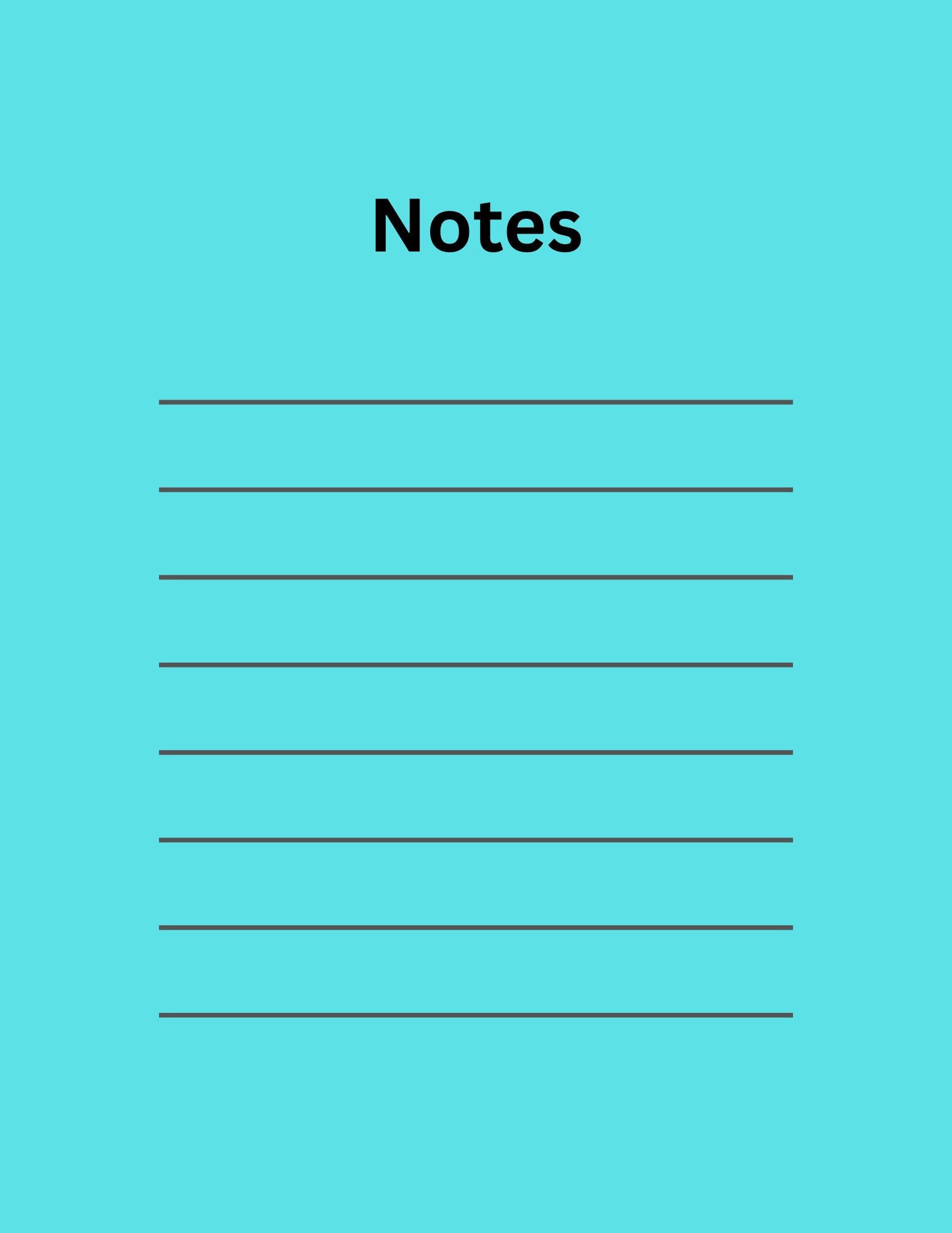 Calm Notes Notes Planner | Calm Minimal Printable | Simple Notes & Reflection ...
