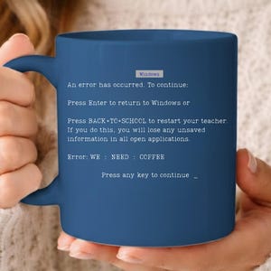 Keramik Kaffeetasse Blue Screen Classic Lehrer Geschenk für Sie